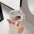 Clear Retro Label DHL Case For Airpods Pro 1 2 Charging Box Personality Label Soft Silicone Earphone Cover For Airpods Pro Coque. 