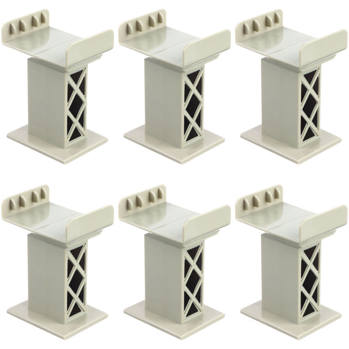 Ho Train Track Riser Blocks 6 Pcs Train Bridge Pier Track Railway Accessories Multi Level Support ...