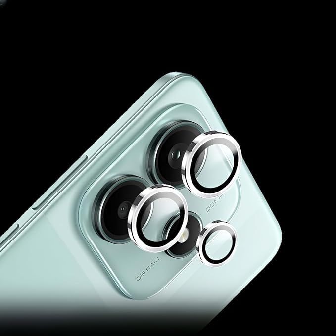Camera Lens Protector for Redmi Note 14 Camera metal rings – Ultra Clear, Scratch-Resistant Tempered Glass Cover