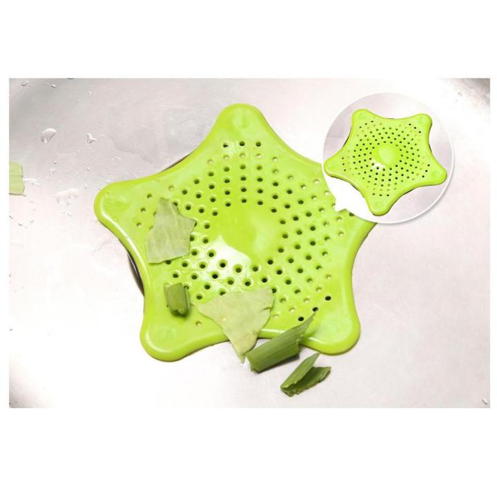 Pack of 2 Silicone Rubber Five-pointed Star Sink Filter Sea Star Drain Cover Sink Strainer Leakage Filter for Kitchen and Bathroom