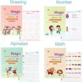 Pack of 4 Magic Practice Book with 1 Pen And 10 Refill | Set of 4 Magic Notebooks | Practice Notebooks For Kids | Notebooks For Kids. 