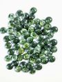 Green Flat Round Marble Spacer Acrylic Plastic Beads for DIY Crafts - Pack of 40gms - Ideal for DIY Jewelry Making, Jewelry, and Dress Accessories.. 
