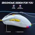 Gaming Mouse ZIDLI M85 RGB Gaming Mouse - Optical Sensor 16,000 DPI-Software Supported - 1000 Hz Polling Rate - Paracord Cable - Lightweigh (White). 