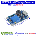 MT3608 & SX1308 2A Adjustable Step-Up Voltage Converter Module mt3608 DC-DC Boost Converter By Electrica. 
