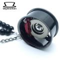 Car Decoration Pendant Car Pendant Alloy Racing Wheel Rearview Mirror Hanging Accessory Glossy Black Beads Silver Tag Auto Decoration Unique Design Gloss Black Beads Car Charm. 