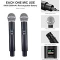 Dual Channel UHF Wireless Microphone System with 2 Handheld Wireless Microphones Lt-508 Wireless Microphones 1 Receiver 2Mic Wireless ,Dual Handheld Mic For InAndOn Karaoke ,KTV,DJ. 
