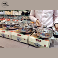 Hot Pot 3-Piece Set  | Rex Premium Quality Stainless Steel Hot Pot 3-Piece Set with Side Lock - Double Body, 2L, 3L, 5L Capacity, Hot/Cold Food Warmer, Export Quality. 
