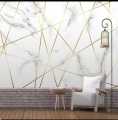 3D Wall Mural Wallpaper Modern Abstract Geometric Golden Lines Wall Cloth Living Room Wall Home Decor. 