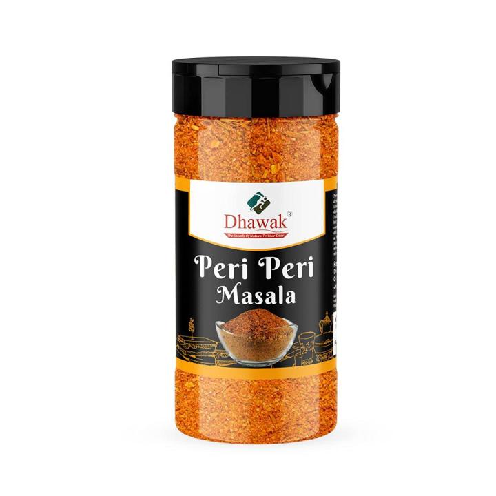Dhawak Peri Peri Masala Powder 150 gms | Piri Piri Masala Powder Seasoning for French Fries Nachos Pasta and Multi-Purpose [Jar Pack]