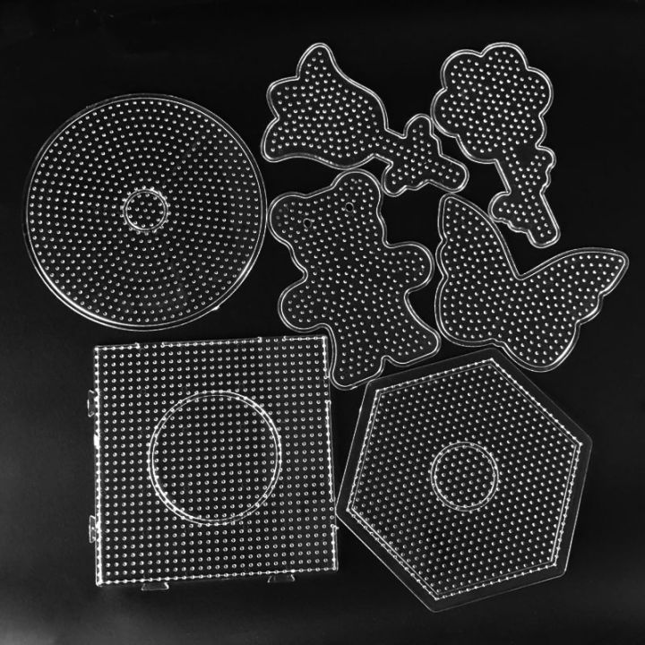 5mm Hama Beads Pegboard template Toy DIY perler tool PUPUKOU Beads Educational Tangram Jigsaw Puzzle Iron beads BruberryBe