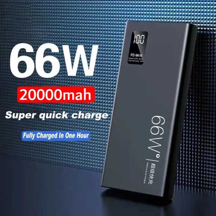 22.5W Super Fast Charge PD Power Bank 20000mAh Portable Fast Charging Powerbank With Digital Display, Compatible with Samsung/iPhone/Xiaomi/Huawei and More