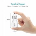 Portable Car USB Charger For Mobile Phone with 3.0 Fast Charging Dual Adapter. 