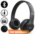 Wireless Headphones, P47 Bluetooth Foldable Headset with Microphone Support FM Radio TF for PC TV Smart Phones & Tablets Etc. 