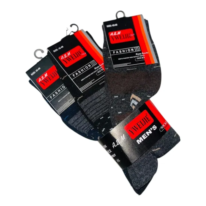 Pack of 3 – YWEIJIE Men’s Cotton Spandex Ankle Socks | 80% Cotton 20% ...