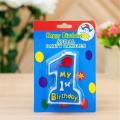 My First Birthday Spiral Party Candles Cake Decoration Topper Happy Birthday Candle,-(K.S.). 