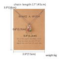 AURA Dolphin Transparent Natural Stone Water Drop Geometric Shape Pendant Necklace For Women Accessories Make Wish Paper Gift. 