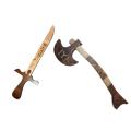 PACK OF 2 IYI Ertugrul Turgut Kulhara, Ertugrul Ghazi, Collection Toys, Action Toys - Ertugrul Toy For Kids - Ertugrul Talwar, Ertugrul Knife, Ertugrul Fighting Knife- Ertugul Knife & Kulhara, Ertugrul Toys IYI - 12 inches. 