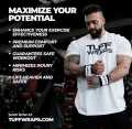 TuffWraps Gym Wrist Wraps for Weight Lifting - No Thumb Loops, Quality Wrist Support for Workout, Fitness, Bench Press, Powerlifting, and Cross-Training - Featuring Belt Loop Tightening System, Available in Multiple Colors. 