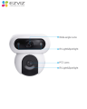 EZVIZ H90 Dual 2K+  Dual-Lens Pan & Tilt  Dual Rotations  4MP Wi-Fi Camera With SD Card. 