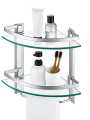 Bathroom Shelves Bathroom Shelf Corner Glass Shelf For Bathroom, Shower, Bedroom And Closets, Wall Mounted 8mm Thick Tempered Glass (Color : With Towel Rail, Size : 2-layers) By HF Gadets. 