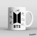 BTS Logo Printed Coffee Mug with free gift, BTS Army, KPOP, STRAY KIDS, SEVENTEEN, Fully Customized Perfect Gift For Army. 