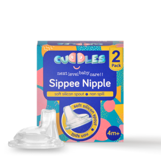 Cuddles Pack of 2 Soft Silicone Spout Sippee Cup Nipples