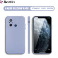 Jizetin for Redmi 11A / Redmi 12C Back Cover Solid Color Multicolor Liquid Silicone Square Phone Case Camera Protection Cases. 