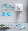 Choetech PD5002 38W+QC3.0 Dual Type C Charger (1C, 1A)- EU Plug. 