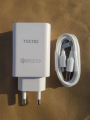 Tecno Fast Charger + Data Cable 3.0 Fast Charging For Tecno and Android Mobile Phone. 