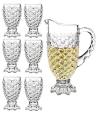 Fish Style Jug Glass Water Set 7 pcs. 