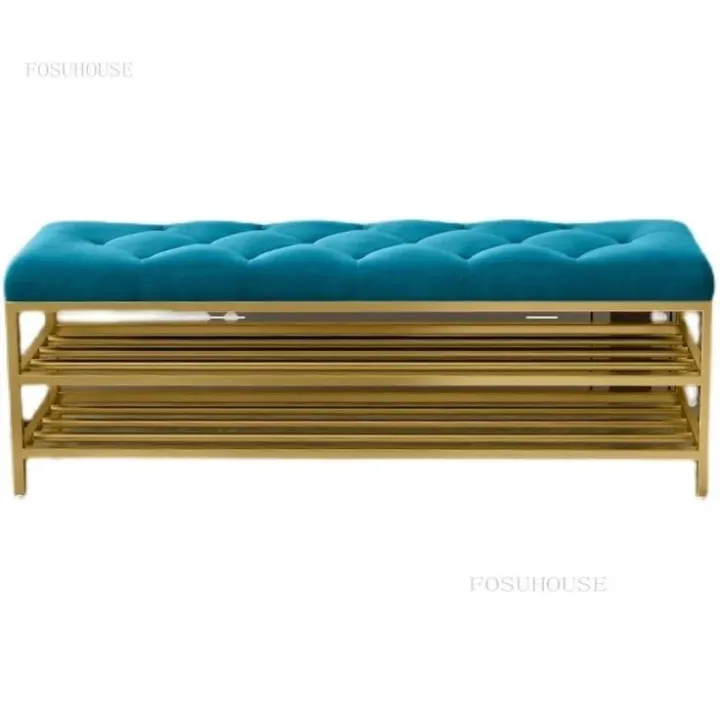 MS%20Metal%20Entrance%20Shoe%20Rack,%20Large%20Capacity%20Luxury%20Upholstered%20Shoe%20Storage%20Bench%20with%20Velvet%20Seat,%20Modern%20Shoe%20Bench%20for%20Hallway%20Accent%20Furniture%20-%20Image%203