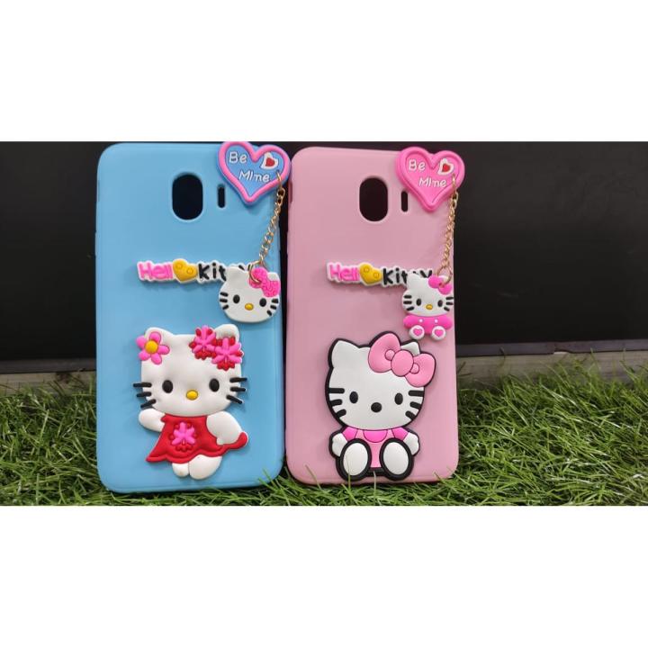 Samsung J4 Girls back cover_Hello Kitty cover_Girls Fancy soft case_Key chain kitty cover_Samsung J4 Back cover
