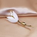 【HOT】 Vintage Brooches For Women Elegant Fashion Luxury Jewelry Botanical Flower Enamel Scarf Buckle Pearl Pin Temperament Accessories. 