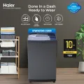 HWM 100-1269S6-Haier-10 kg-Fully Automatic-Top Loading Washing Machine-Pillow Drum-Quick Wash-Dual Lint Filters-10 Years Warranty. 