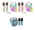 k12 Dual Mic 2 Karaoke Machine for Kids Adults, Portable Bluetooth Karaoke Speaker with 2 Wireless Microphones & Colorful Lights, Karaoke Machine for Girls Boys Birthday Microphone Machine Toy, 5W Speakers Sound Subwoofer Boombox Support Multiple Input. 
