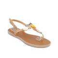 Golden Imported Italian Design Fancy Sandal for Women - D07. 