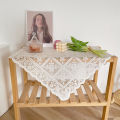 Vintage plaid lace tablecloth vintage bright silk flower bedside table cover towel. 