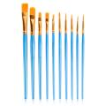 10 Pc Paint Brushes Watercolor Brush Set Art Glass Paintbrushes Black Handle Watercolor Acrylic Oil Brush Painting Art Supplies. 