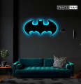 ZF Wooden Batman LED Wall Lamp, Comic Lover, Bat Cave, Night Lamp, for Gift, Kids Room, Gaming Setup, Gaming Room, Man Cave,Led Lamp,Trendy Decore. 