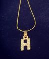H Letter Pendant Locket Golden Plated Alphabet. 