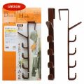 5 Level Over Door Hook for Hanging Coat Hangers, Hats, Purses, Backpacks, Purses, Jackets and Other Items. 