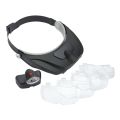 Light Head Magnifying With Led Sharp Light Headband Illuminated Visor Magnifying Glasses Loupe With 4 Lens Repair Mobile Laptop Circuits Micro Electric Appliances. 