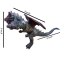 Big Size High Quality 3 Head Black Dragon For kids - Model Toys Animal Rubber Action Figure Toy for Kids Gifts - 18 inch/9inch (B Grade). 
