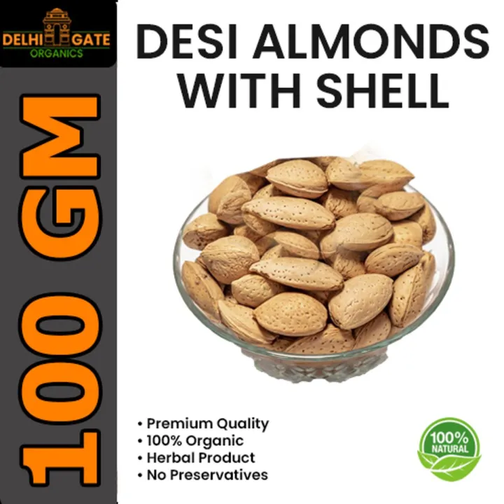 Desi Almonds With Shell / Nuts ( Desi GurBandi Badam / Gur Bandi Badaam ...