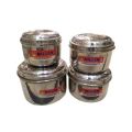 Stainless Steel Round Food Storage Containers Set No.1 2 3 4. 