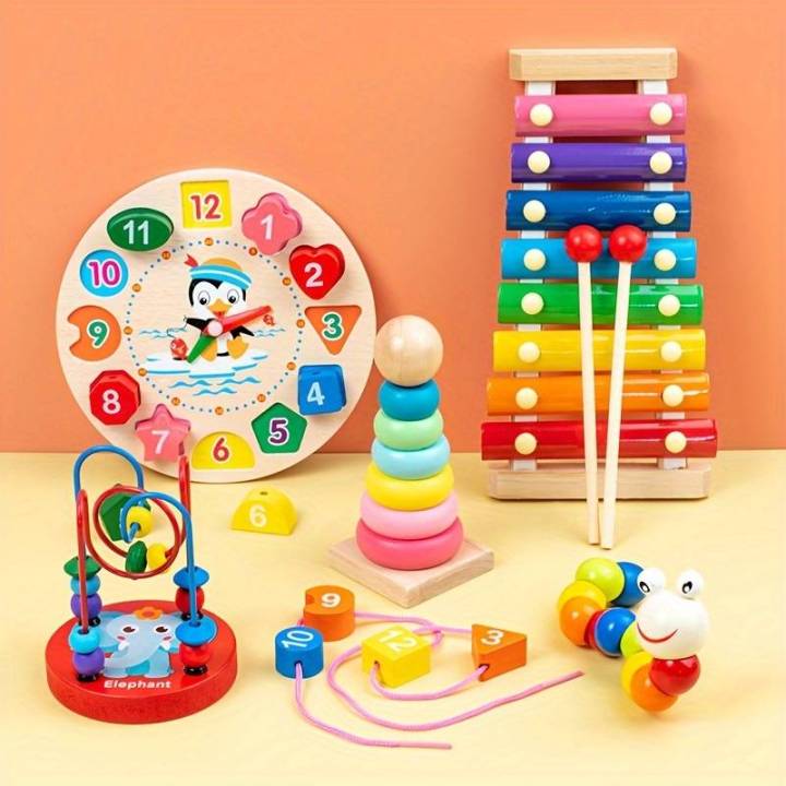 Smart Choice Collection of Small Jigsaw Puzzle Wooden Board Sorting and Stacking Early Educational Toy for Toddlers Best Gift for Kids to Learn with Fun About Alphabets Numbers Shapes Colours Animals Transport Fruits Vegetables Insects