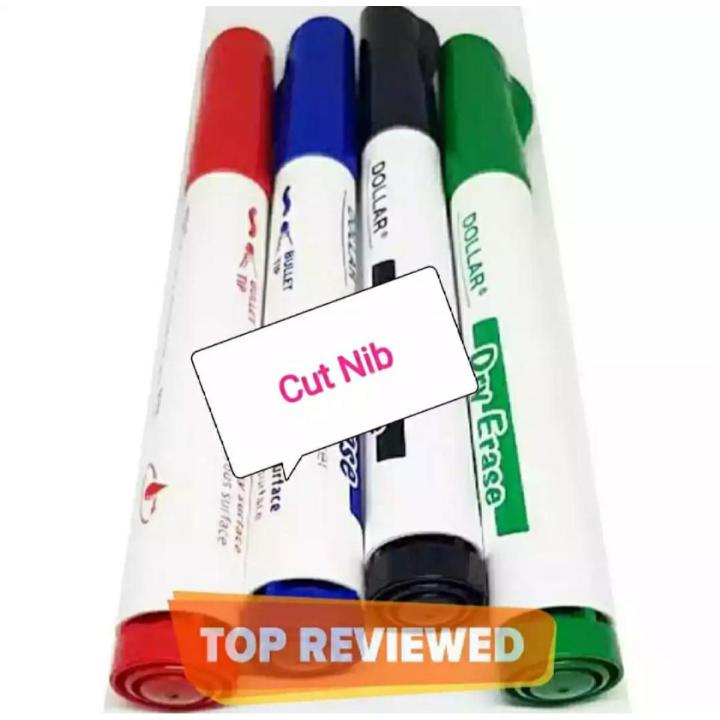 Chisal Tip -Dolla-r- White board dry Erase Marker Pack of 4.