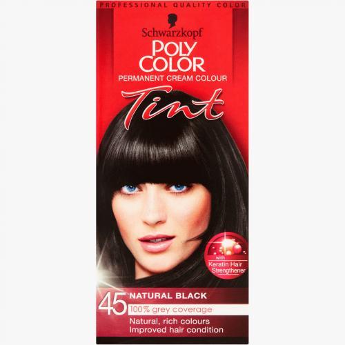 Schwarzkopf Poly Color Permanent Hair Colour Cream - Natural Black