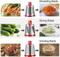 3 in 1 Vegetable Mandoline Slicer Swift Rotary Drum Grater Nut Shredder Veggie Cutter Peeler Spiralizer Cheese Chopper. 