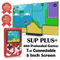 Sup 400 in 1 Double Player Retro Gaming Console Classic USB Charging Game Box - Super Handheld Retro Classic Game Console With Color LCD Display, Rechargeable Battery Built In Games Like - Mario/ Contra/ Tetris/ Pinball And Many More. 